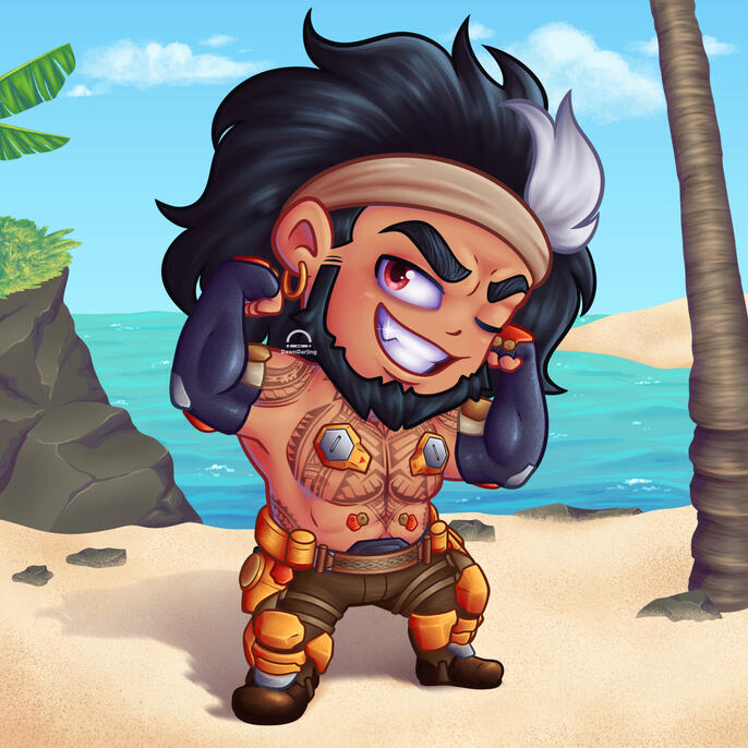 ¡Mauga ha llegado! - Overwatch Fanart