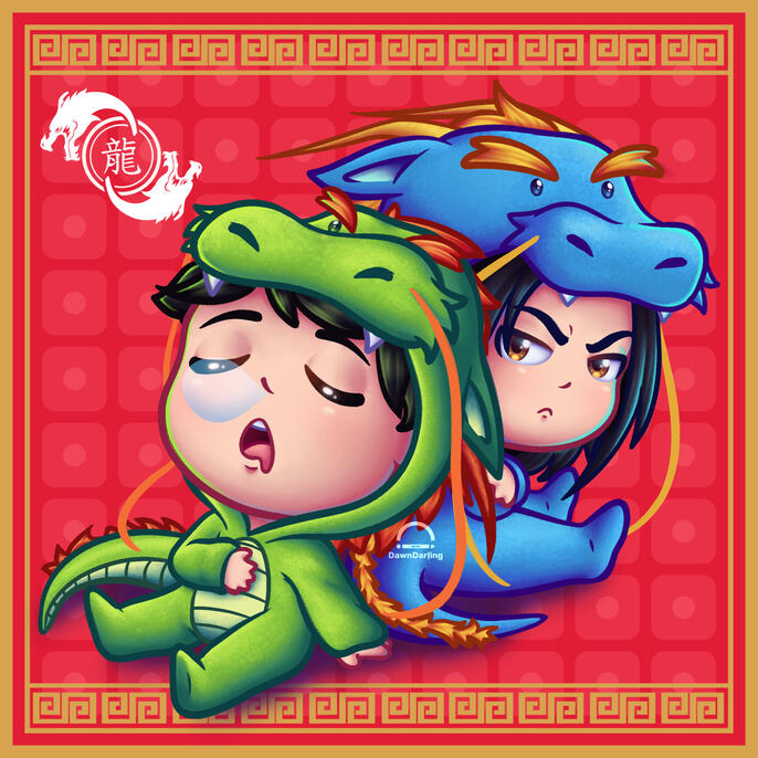 Hermanos Shimada, Año del Dragón - Overwatch Fanart