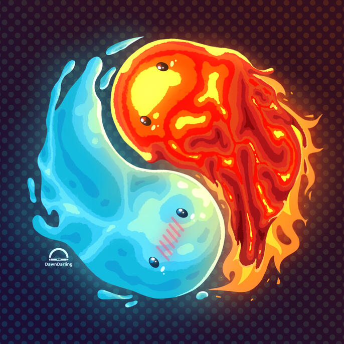 YinYang Slime - Slime Rancher Fanart