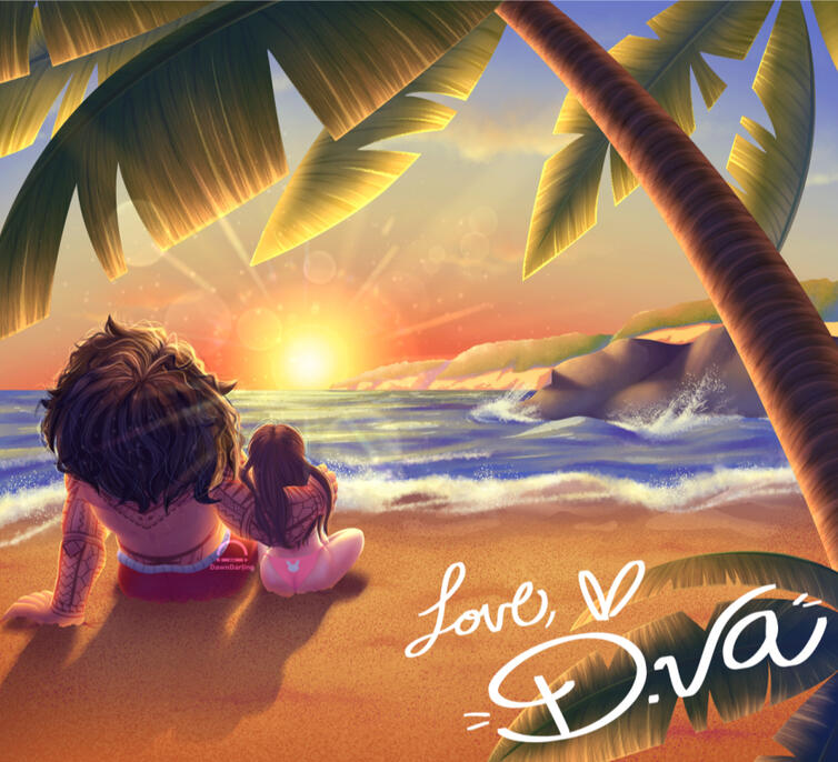 Beach lovers - Overwatch 2 fanart